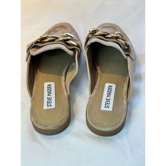 Steve Madden Cassady Tan Camel Mule Backless Loafer Shoes Size 5.5M NWOT - Picture 2 of 7